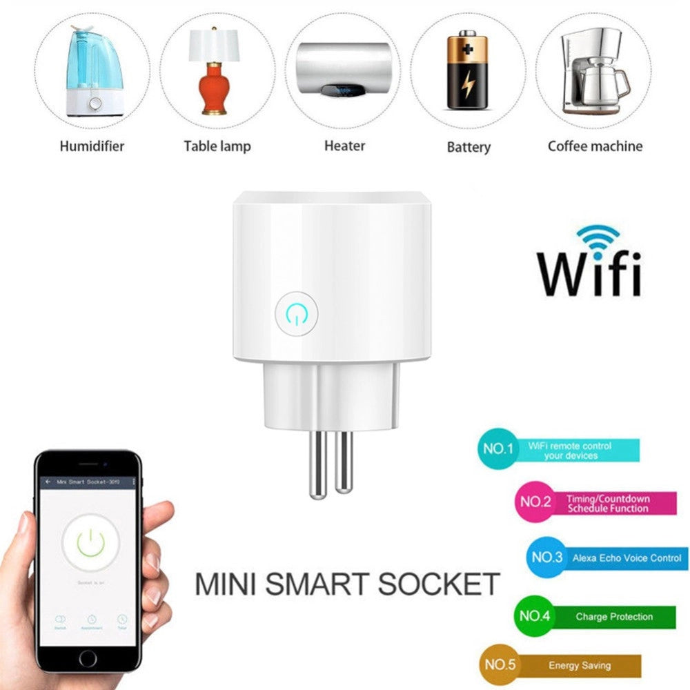 Trade Shop - Smart Plug Presa Corrente Wifi Timer Elettrodomestici Domotica Per Ios E Android -