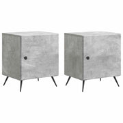 Armadio da Notte 2 pcs Grigio Cemento 43 x 34,5 x 50 cm
