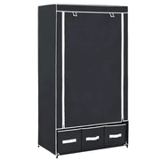 Armadio Nero 87x49x159 cm in Tessuto