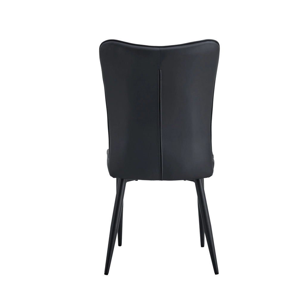 Tavolino Rotondo con 2 Sedie ¨C MINIMAL ¨C MDF, Piano ?60 cm, Gambe Nere