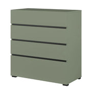 Cassettiera HAVANA – 4 cassetti – Colore verde salvia e nero – Stile moderno e contenitore compatto