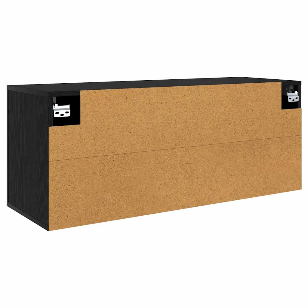 Mobile TV da parete Rovere Nero 100 x 34,5 x 40 cm 881155