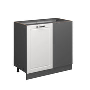 Vicco Mobile ad angolo cucina Bianco casa di campagna 86 cm senza piano di lavoro