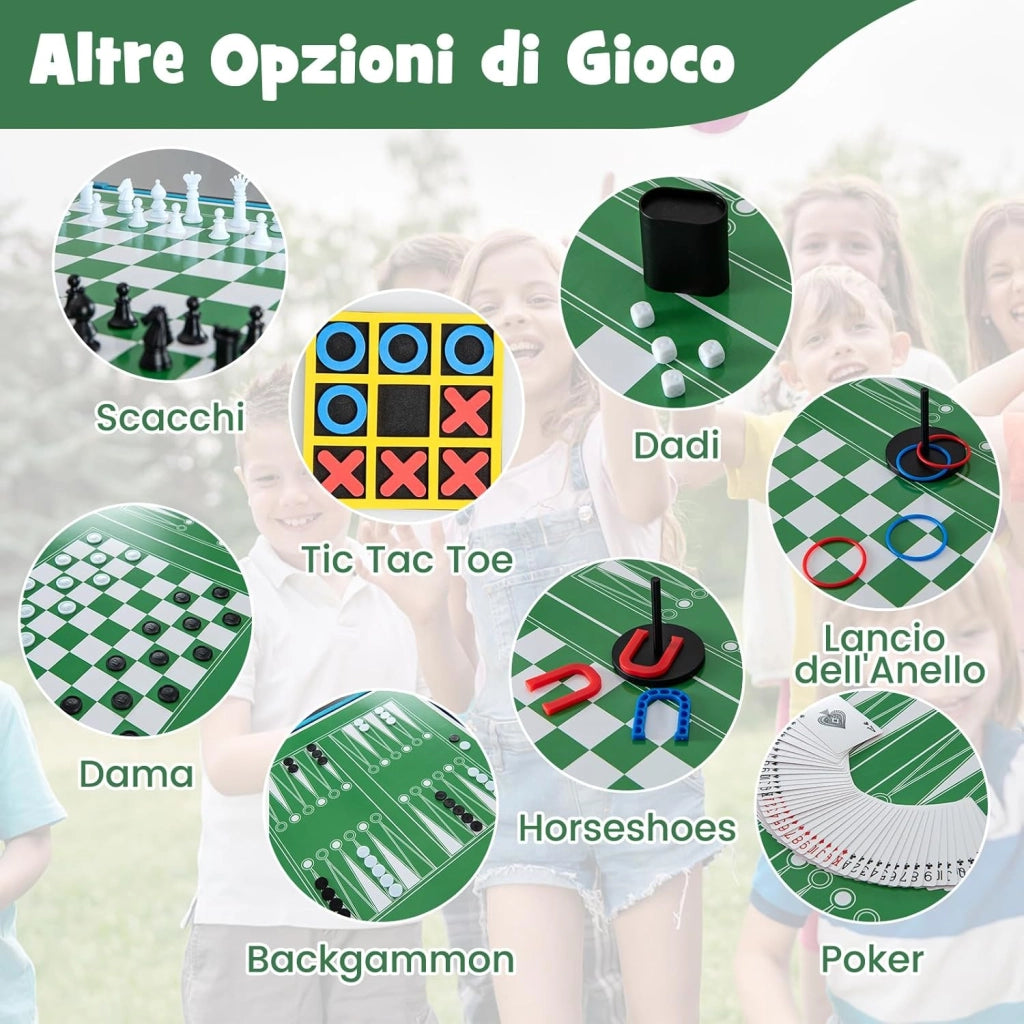 15 in 1 Set da Tavolo da Gioco Combo, Tavolo Multigioco Basket Calcetto Hockey Biliardo Ping Pong Bowling Shuffleboard ecc, Set Combinato per Giochi Multipli per Bar Casa Ufficio
