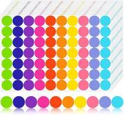 Etichette Autoadesive Colorate - 2800 pezzi - Etichette Colorate - Adesivi Autoadesivi - Organizzazione - Magazzino/ Ufficio - 10 Colori Vivaci