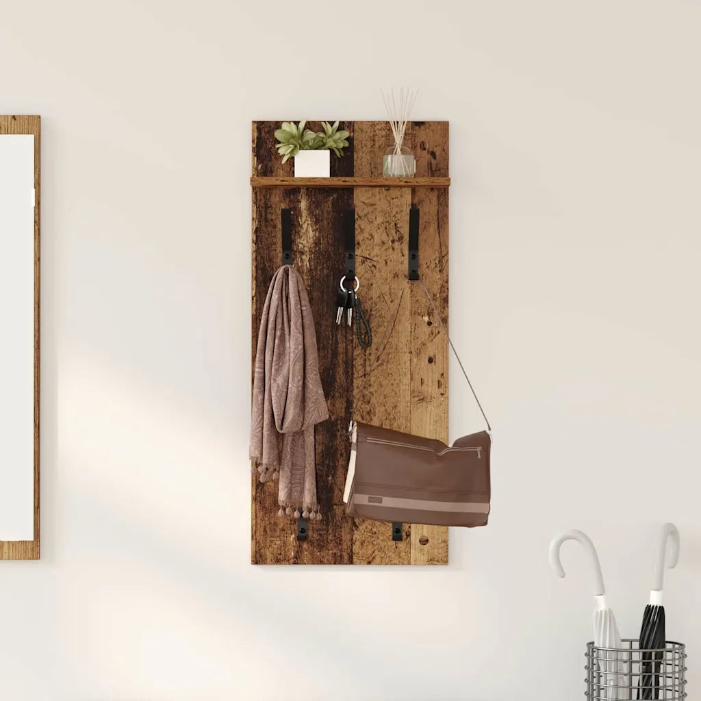 Appendiabiti a muro Legno vecchio 40 x 10 x 90 cm CFW9814487