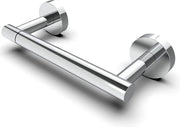 Supporto per carta igienica da parete con finitura a nastro, nickel argentato, per bagno e wc.