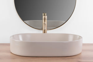 Lavabo Da Appoggio Rea Nadia 60 Beige Matt