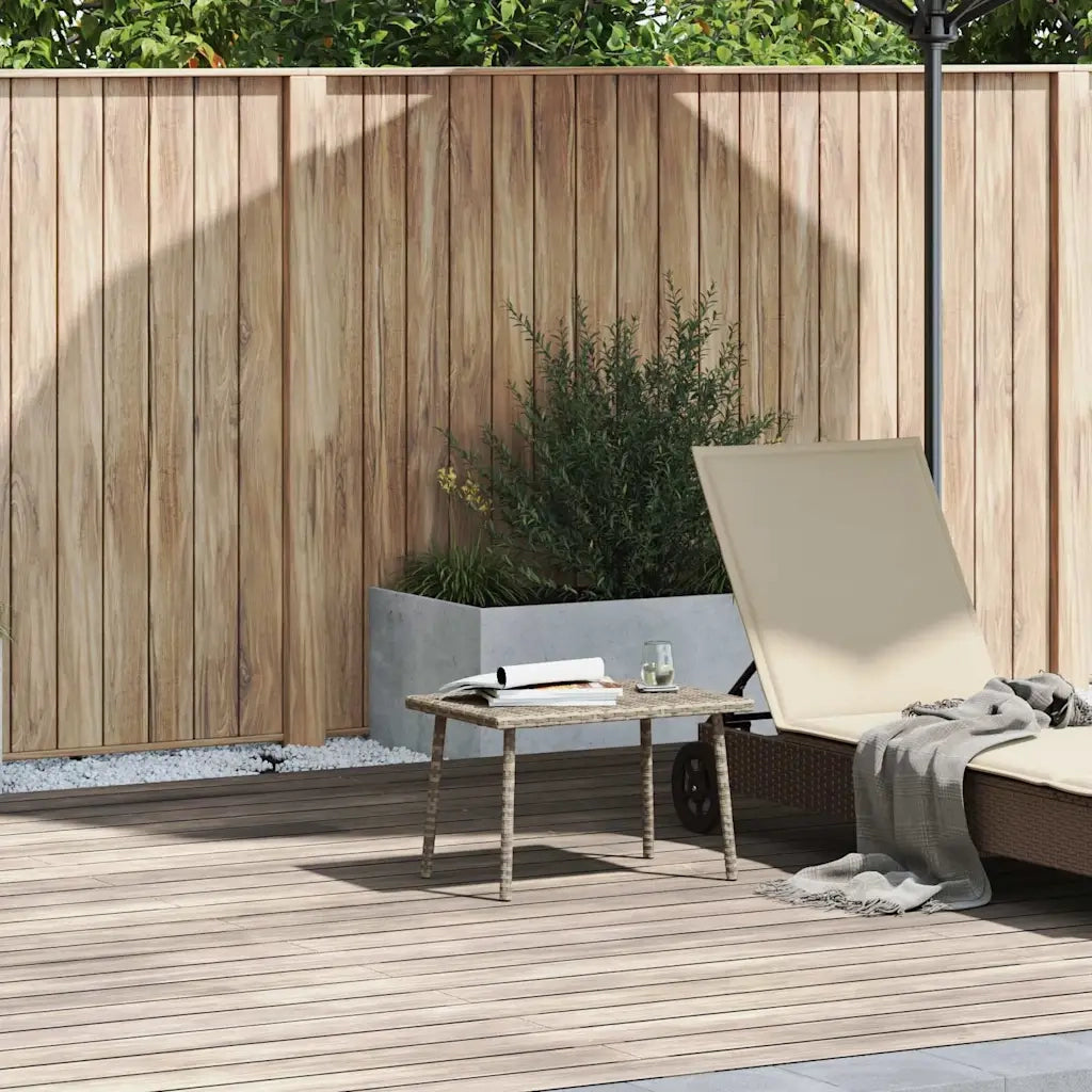 Tavolino da Giardino | Tavolino da esterno Rettangolare Grigio Chiaro 60x40x37 cm