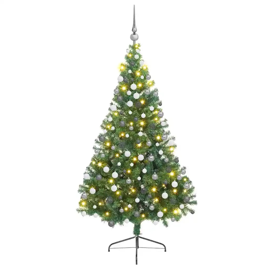 Albero di Natale artificiale con luci integrate Verde 210 cm