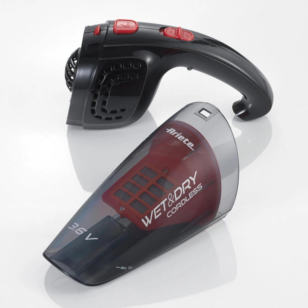 Ariete 2474 Wet & Dry cordless - Aspirabriciole e liquidi senza fili - batteria ricaricabile - accessori inclusi - Viola e Nero