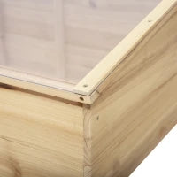 Serra da Giardino e Fioriera per Balcone in Legno di Abete Naturale, 100x50x35cm