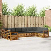 Set divano sezionale con cuscino 10 pcs Naturale e Antracite 3375547