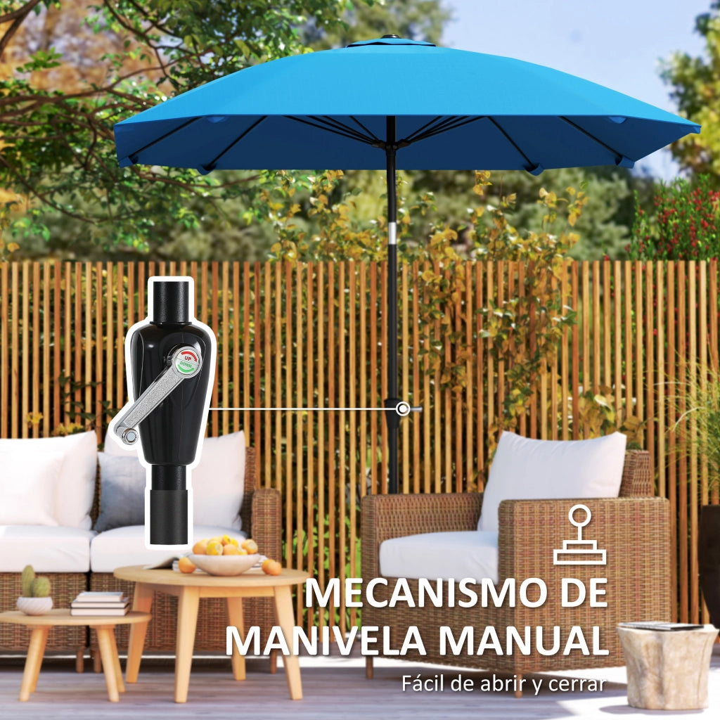 Ombrellone da Giardino 233x233 cm ¨C Xylo ¨C Angolo Regolabile Impermeabile Alluminio Blu