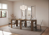 Consolle Allungabile 90x25/181 cm Pannelli in Nobilitato Slick Noce