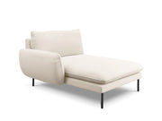 Cosmopolitan Design - Chaise longue sinistra "Vienna" in bouclé beige 