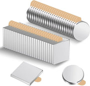 50 pezzi magneti adesivi 10×1 mm magneti rotondi e quadrati magneti adesivi forti magneti neodymium forti mini magneti adesivi piani per whiteboard, frigorifero, foto, hobby