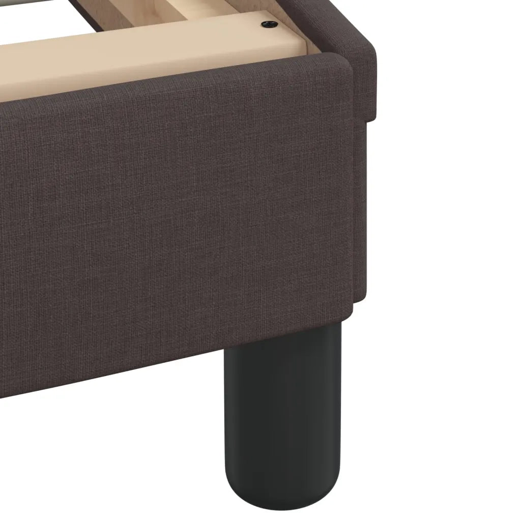Letto con Materasso Hvar Marrone Scuro 100x200 cm in Tessuto 3208516