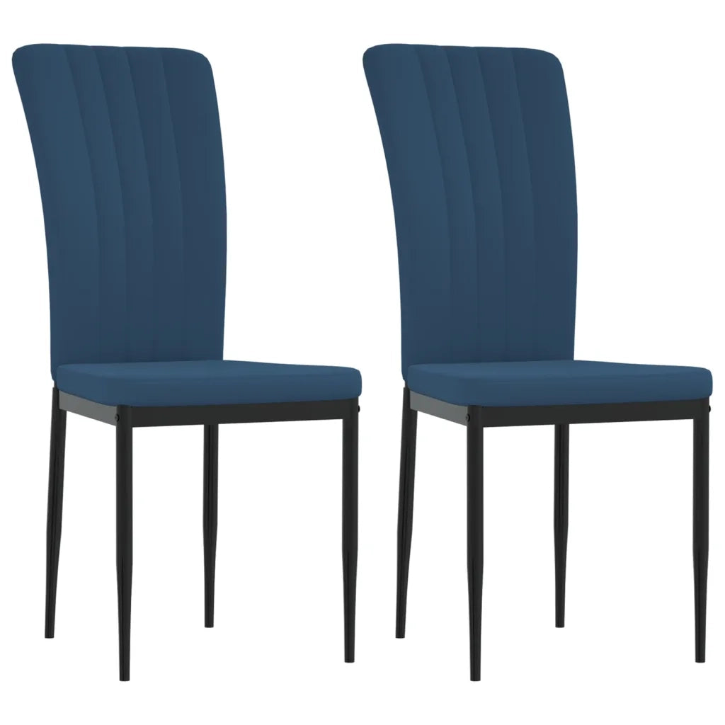 Sedie da Pranzo 2 pz Blu in Velluto 326092