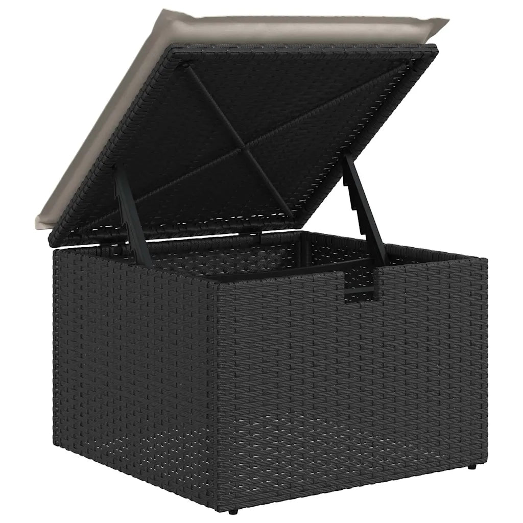 Set Divani da Giardino con Cuscini 8 pz Nero in Polyrattan 3325732