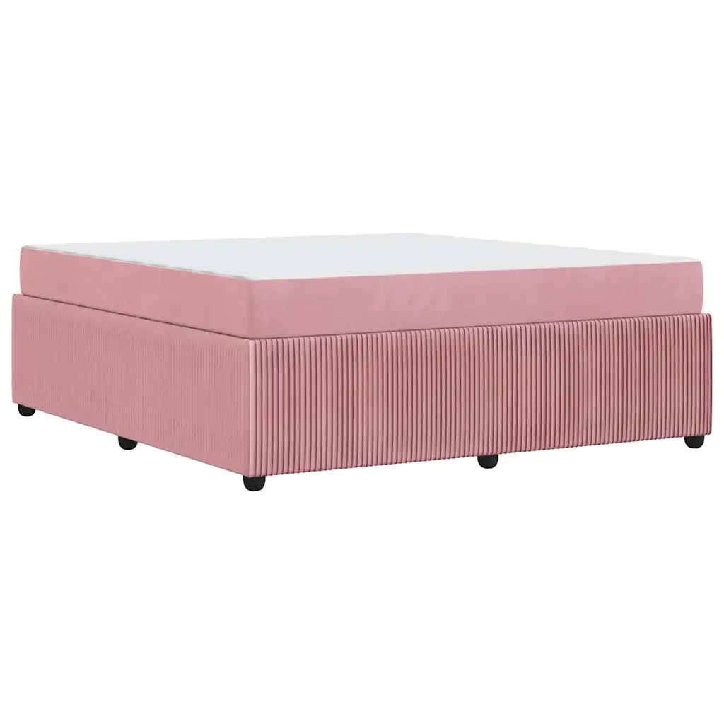 Struttura del letto con materasso Rosa 180 x 200 cm Tessuto 3398430