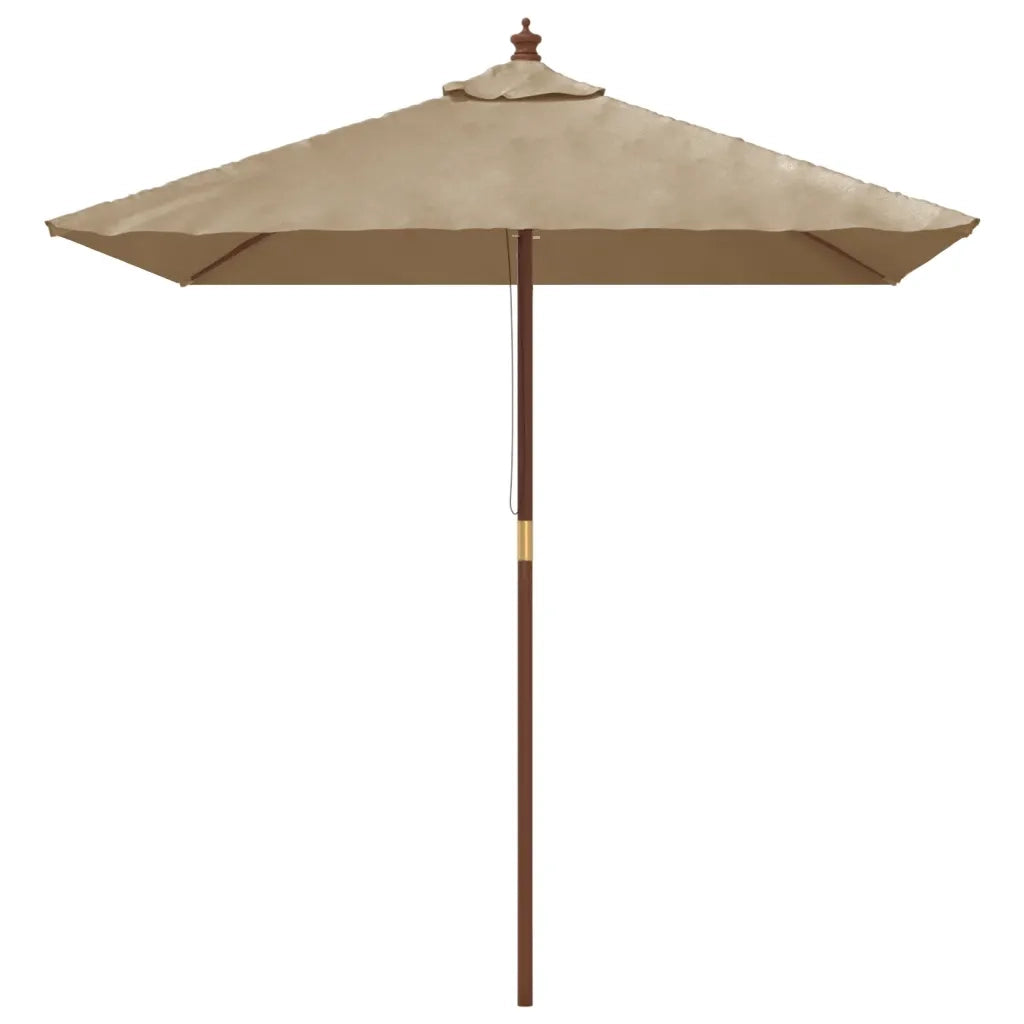Ombrellone da Giardino con Palo in Legno Tortora 198x198x231 cmcod mxl 73367