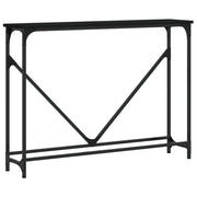 Tavolino Consolle | Tavolo d'Ingresso Nero 102x22,5x75 cm in Legno Multistrato