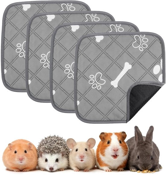 Pannelli per gatti in materiale wascabile, 4 pezzi, 30 x 30 cm, con funzionalità antiscivolo, facile da pulire e riutilizzabile.