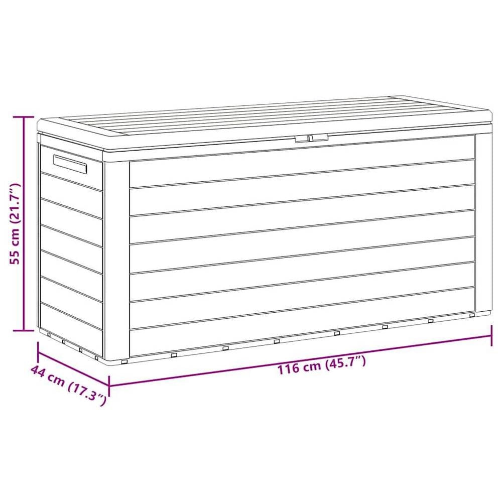 Garden Box Anthracite 116x44x55 Cm