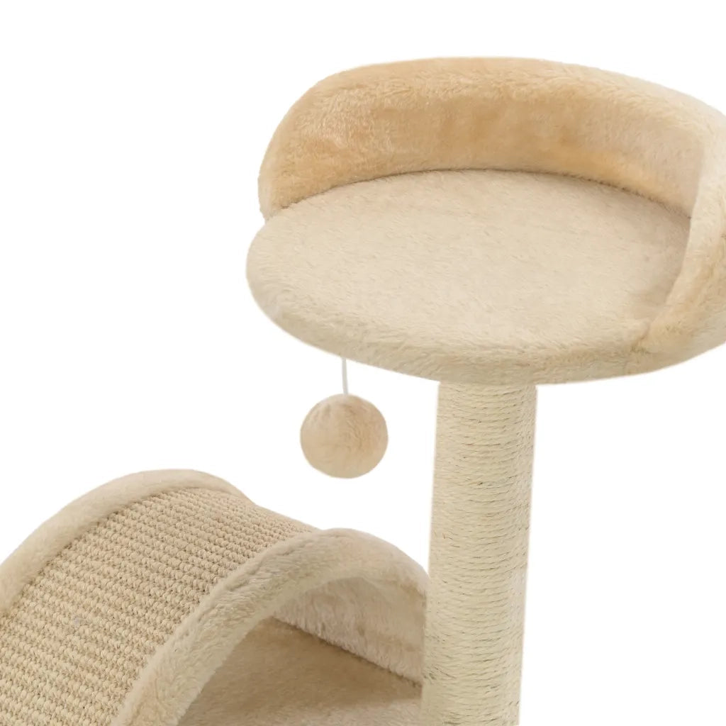 Albero per Gatti con Tiragraffi in Sisal 40cm Beige e Marrone CFW8824898