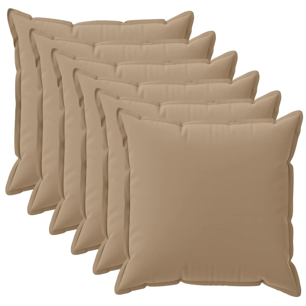 Federa 6 pz HOUTEN Tortora 30 x 30 cm Poliestere 915924