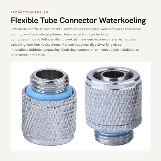 Connessione Flessibile per Tubi - Doppia Regolazione - Connessione per Tubo di Elevazione - Materiale in Ottone Duraturo - Installazione Facile - Per il Raffreddamento dell'Unità Centrale