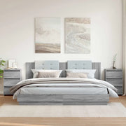 Comodini Grigio Sonoma 2 pz 40x35x62,5 cm in Legno Multistrato cod mxl 49107