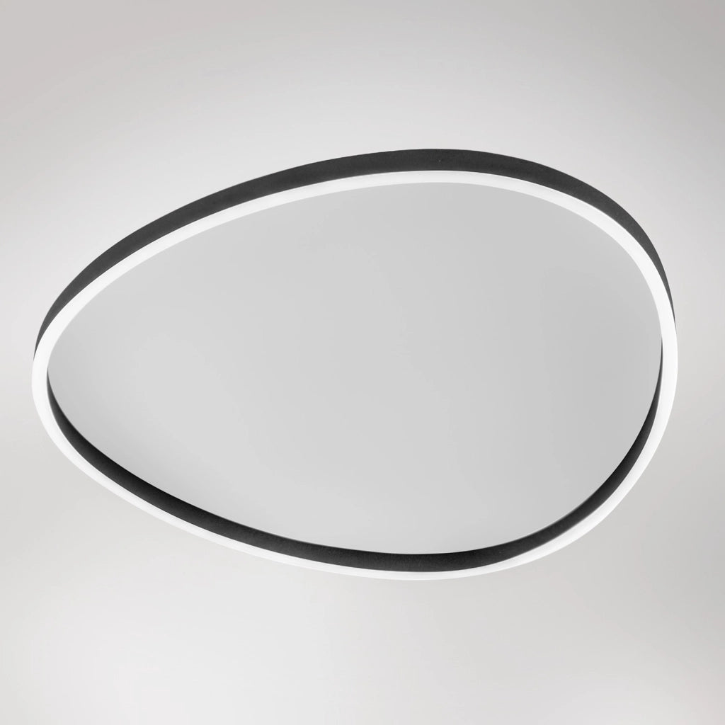 Ecaris P/G Plafoniera a Soffitto LED 72W Biemissione Dimmerabile CCT Switch 3000K/4000K in Alluminio Nero Satinato - Gealuce