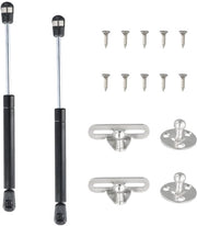 Gasveer 200N - 2 Stuks - Stegano Idraulico per Armadio - Nera - Massimo Carico 20 kg - Stegano a Gas