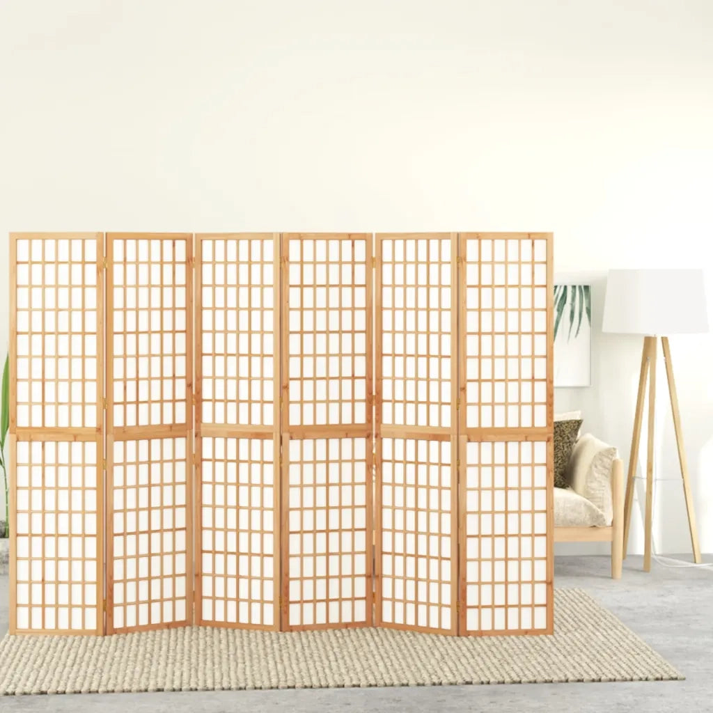 Divisorio Ambienti | Divider per stanze | Paravento Pieghevole 6 Pannelli Stile Giapponese 240x170 cm
