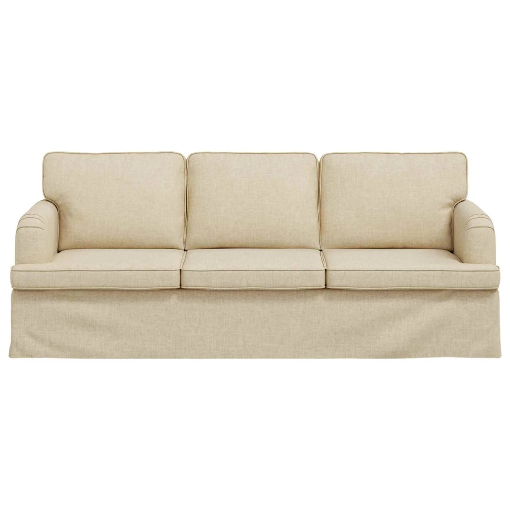 Divano Crema 201 x 80 x 85 cm Tessuto