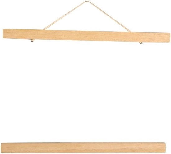 Posterrail magnetico 40 cm - Posterhanger in legno moderno con magneti - Decorazione per la parete per opere d'arte DIY