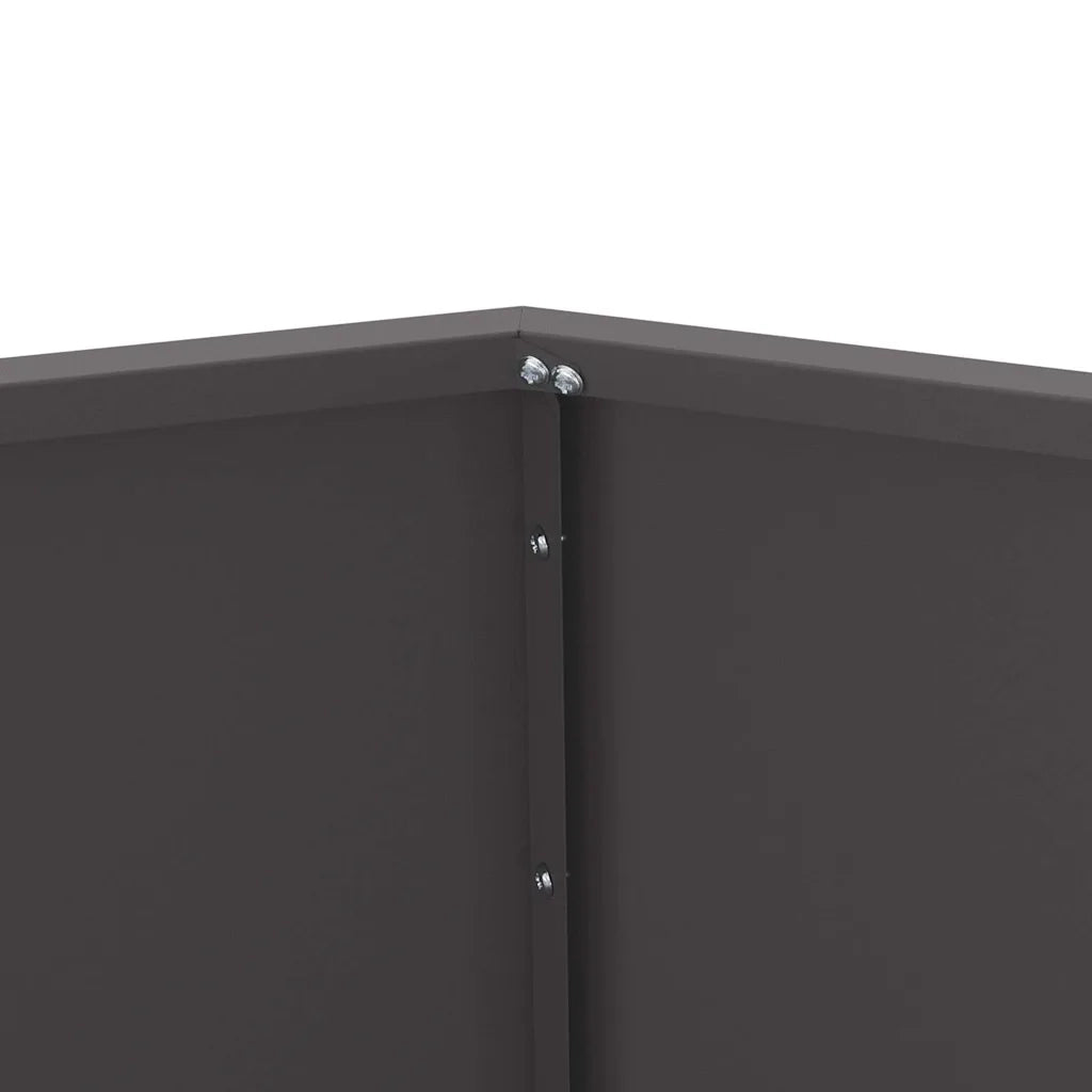 Fioriera Nero 75 x 75 x 60 cm Acciaio 884038