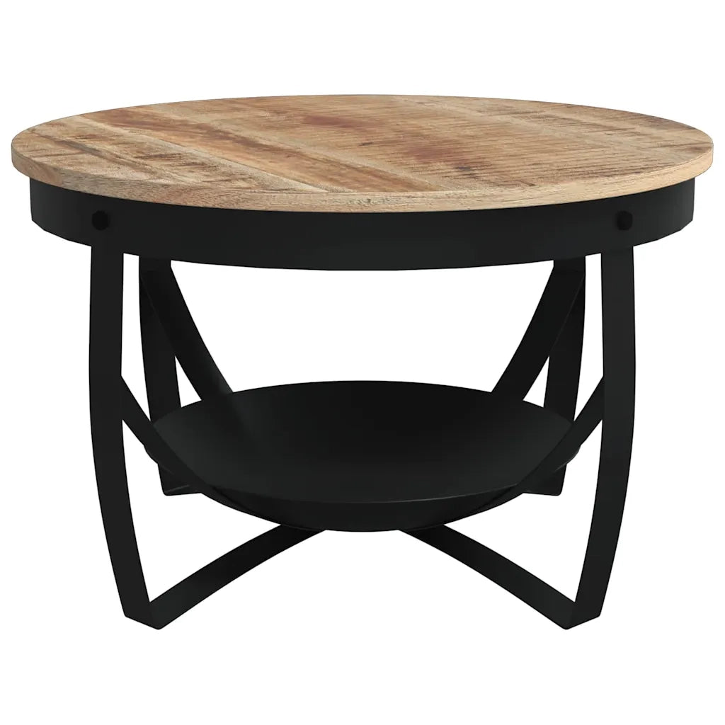 Tavolino da CaffÃ¨ Ã˜68x43cm in Legno di Mango Grezzo  cod mxl 15298