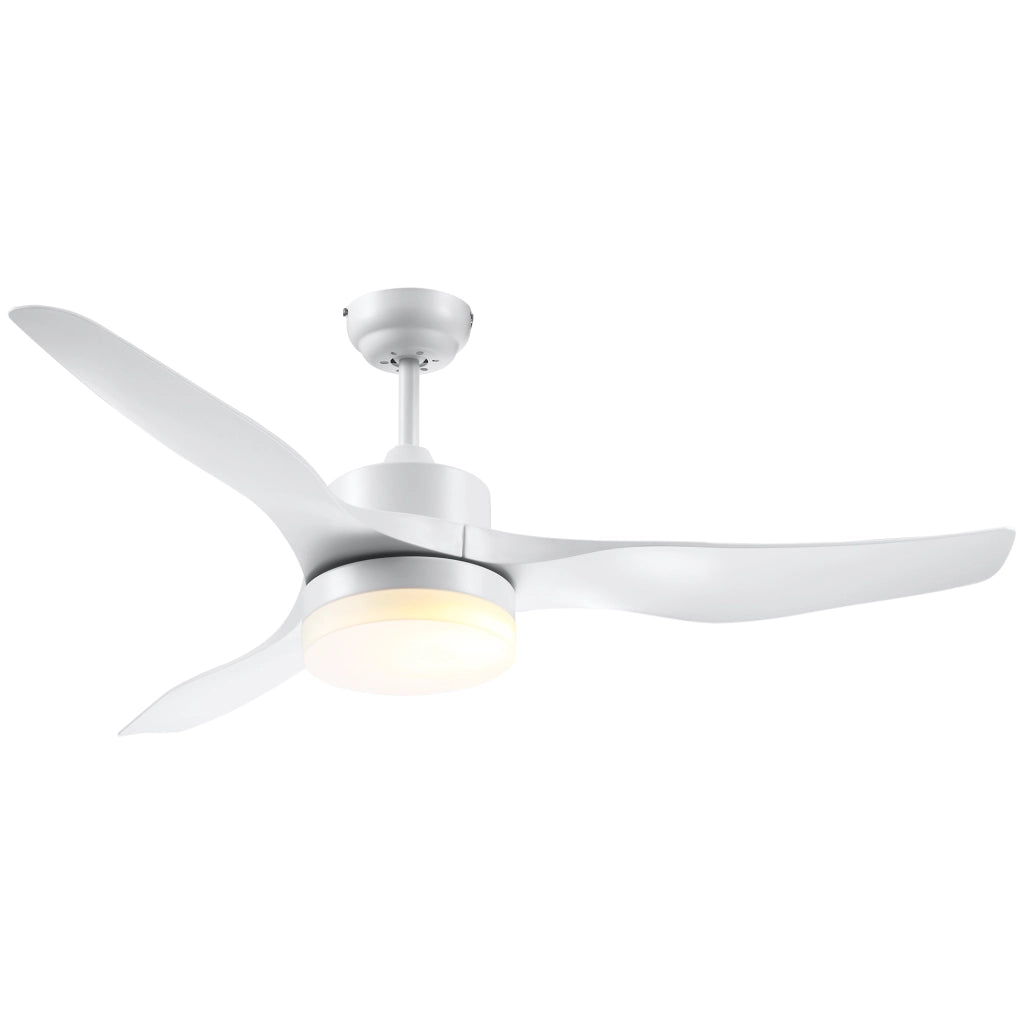 EasyComfort Ventilatore da Soffitto con Luce LED a 3 Modalità con Telecomando, 6 Velocità, Φ132x40cm