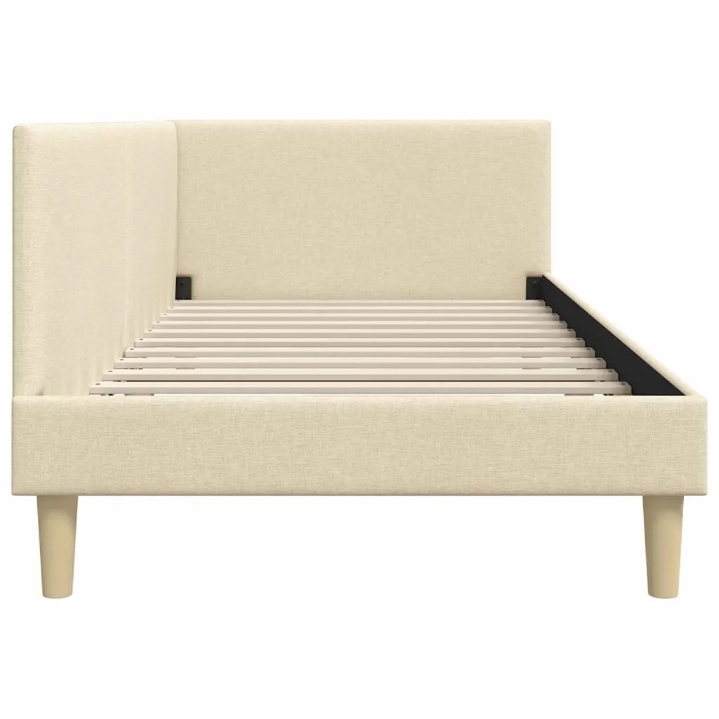 vidaXL Cornice del letto ad angolo Altro Crema 100 x 200 cm