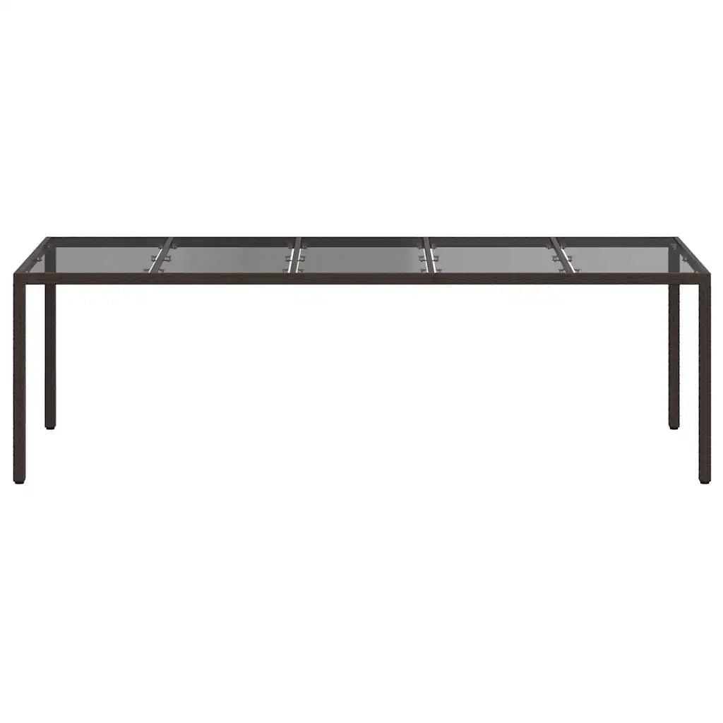 Tavolo da Giardino Marrone 250 x 100 x 75 cm polyrattan 362553