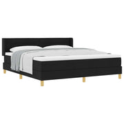 Letto a molle con materasso Nero 200 x 180 cm Tessuto 3341246
