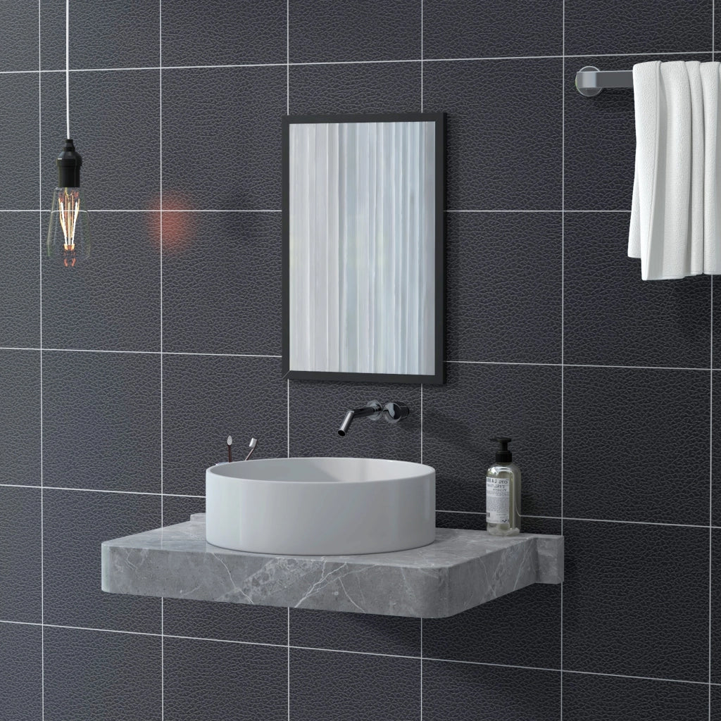 Specchio da Parete Rettangolare ¨C Xylo ¨C 50x70 cm Cornice Legno Nero