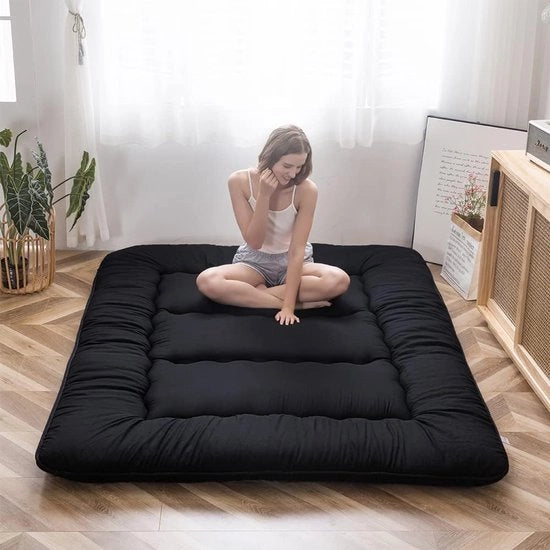 Matrasso Opvouglievo e Oprolglievo per Soggiorno e Camera da Letto, Multifunzionale (135x190 cm, Nero)