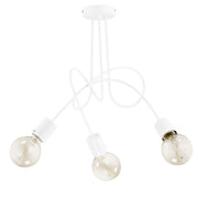 Lampadario Alfa Tango bianco metallo 3xE27 max 60W