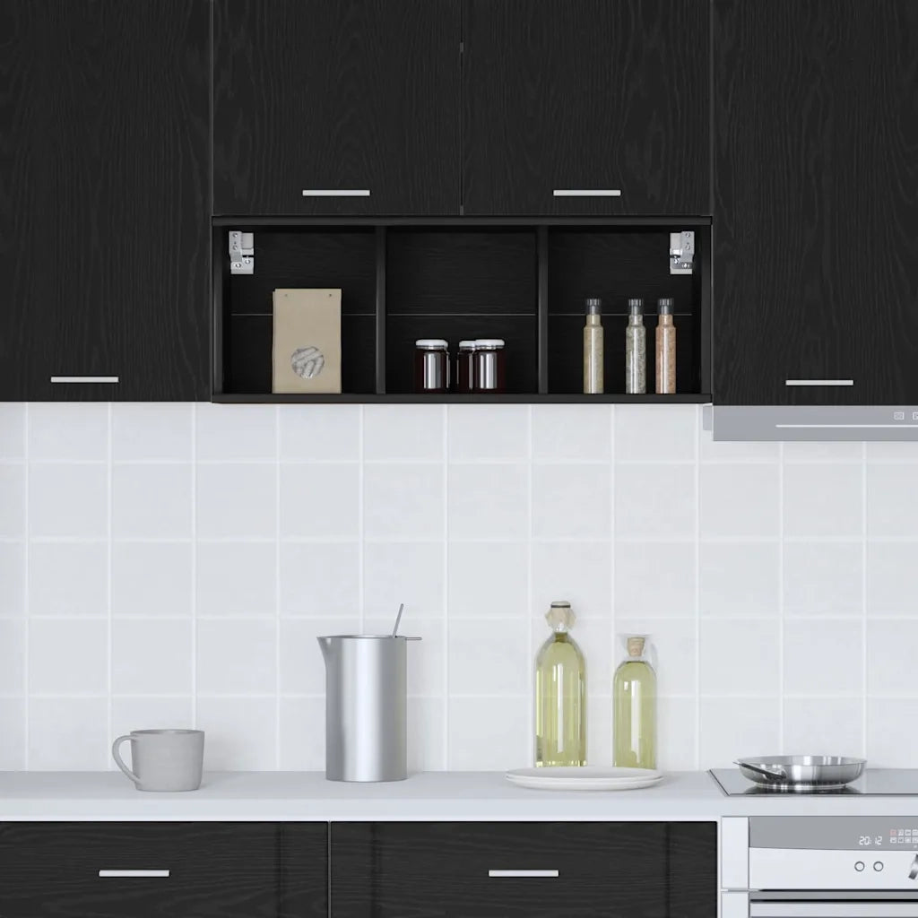 Armadio pensile Rovere Nero 30 x 29,5 x 80 cm Legno multistrato 884435