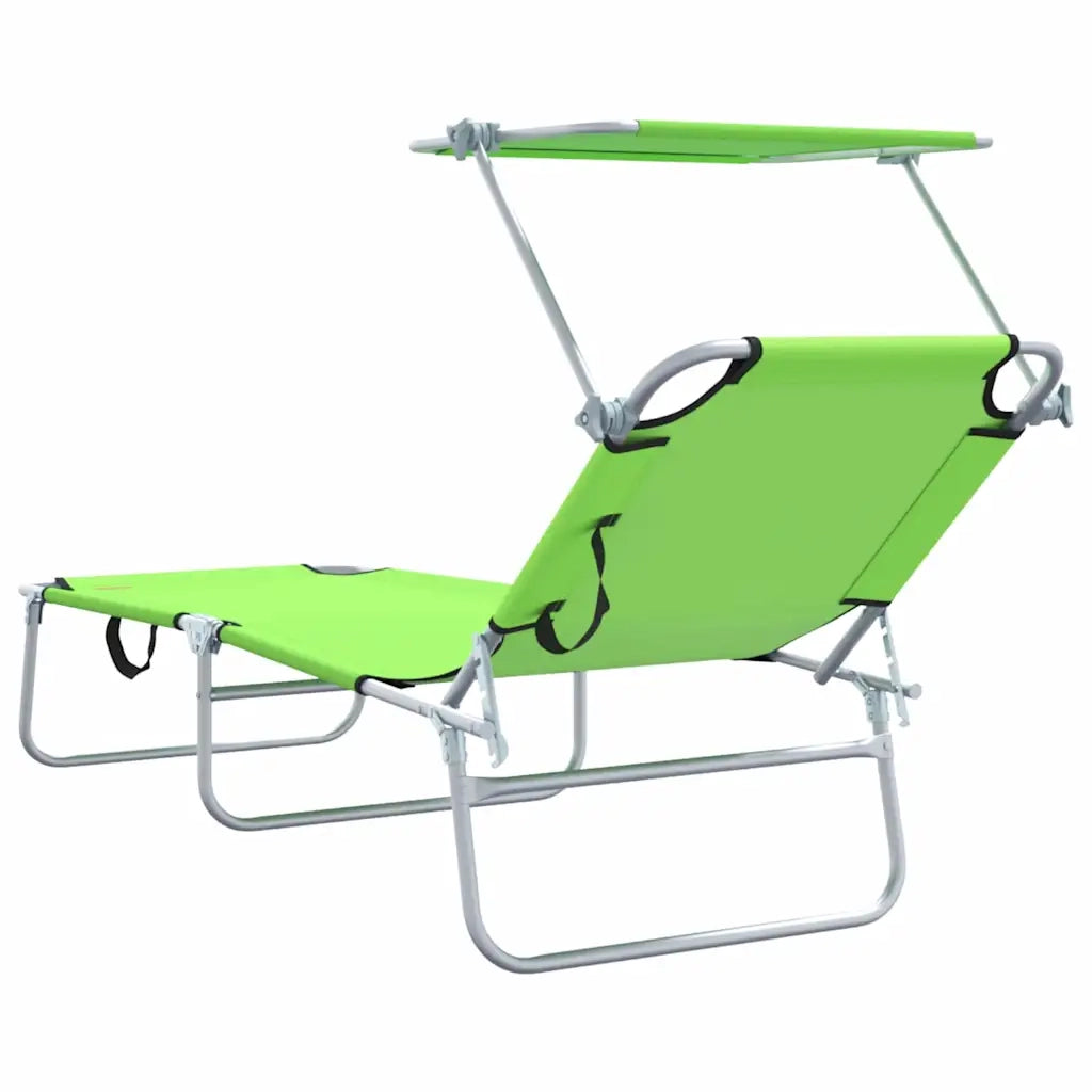 Lettino da sole 2 pcs Verde 58 x 188 x 77cm Poliestere 42003064