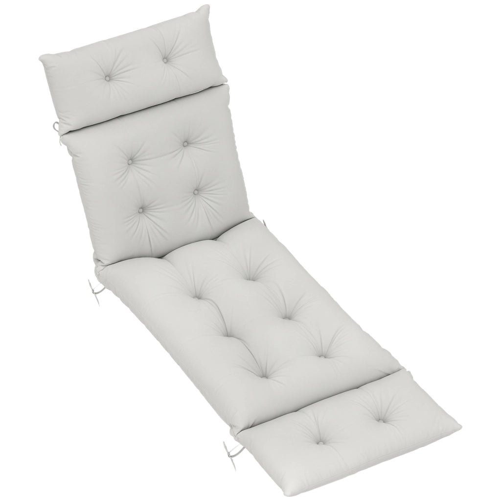 Cuscino per Chaise Longue ¨C zephmum ¨C Grigio Chiaro 190x56x10 cm